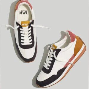 Madewell League Sneakers in Washed Nubuck and Mesh